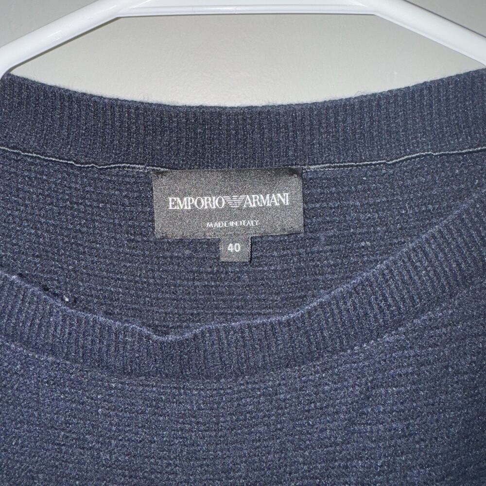 Emporio Armani Women’s Black Sweater Size 40 Peplum Long Sleeve - Picture 2 of 8